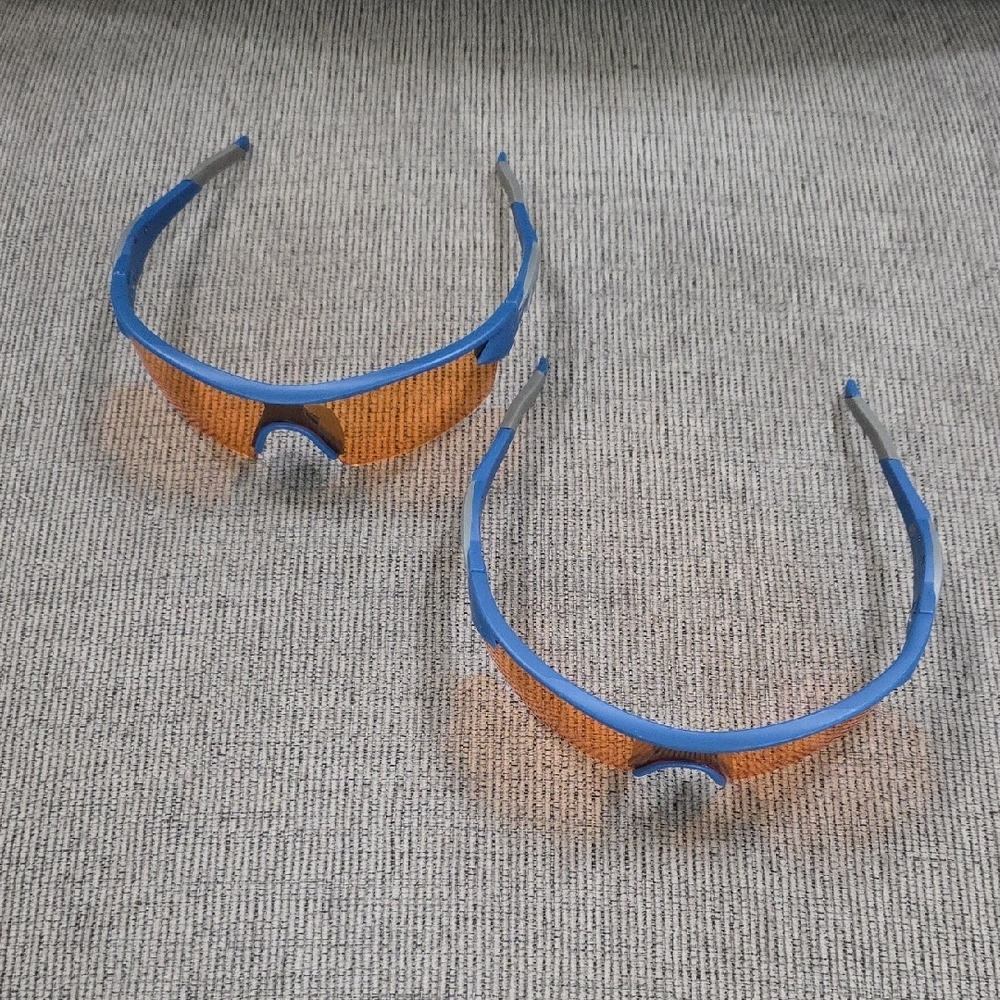 BattleVision Storm Blue and Orange Sports Sunglasses, 2 Pair - Picture 2 of 7